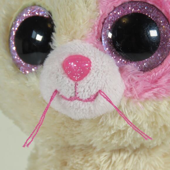 Ty Annabelle Beanie Boo Cat Plush Pink Glitter Eyes RARE Exclusive - Picture 10 of 16